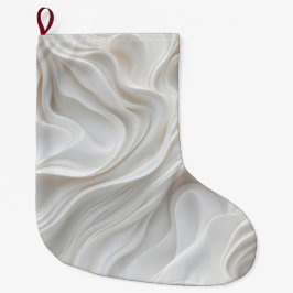 Minimalistischer weißer Marmorgewand Moderner Marm Großer Weihnachtsstrumpf