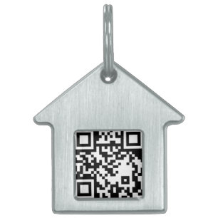 Minimalistischer weißer QR-Code, einfache scannbar Tiermarke