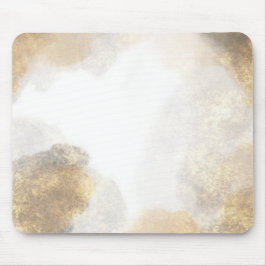Minimalistischer weißer und goldener Marmor Mousepad