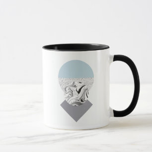 Minimalistischer Wellen-u. Punkt-Entwurf Tasse