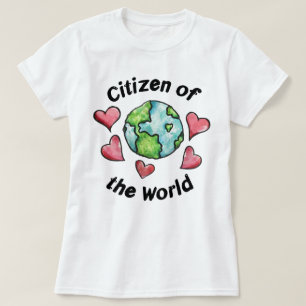 Minimalistischer Weltbürger Globaler Reisender T-Shirt