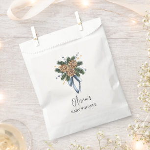 Minimalistischer Winter Weihnachtskranz Kinderdusc Geschenktütchen