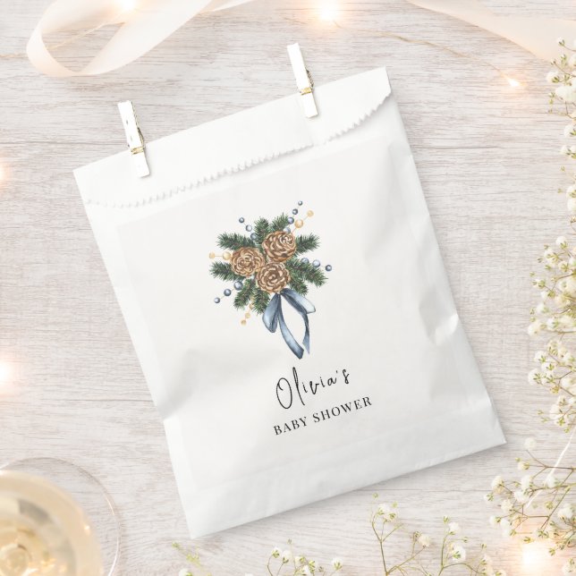Minimalistischer Winter Weihnachtskranz Kinderdusc Geschenktütchen (Ausgeschnitten)