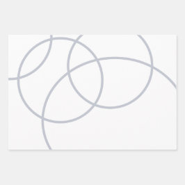 Minimalistischer Winterschneefrost Geschenkpapier Set