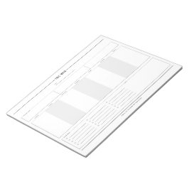 Minimalistischer Wochenplaner, 8,5" x 11" Notizblock