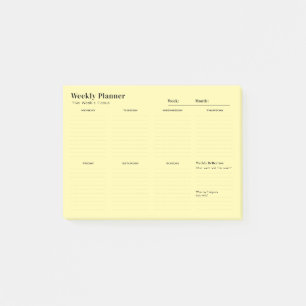 Minimalistischer Wochenplaner Notizblock