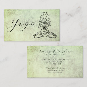 Minimalistischer Yoga-Instructor Lotus-Pose Visitenkarte