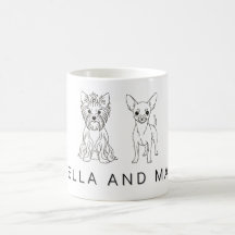 Minimalistischer Yorkie & Chihuahua Benutzerdefini