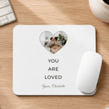 Minimalistischer You Are Loved Foto-Mauspad