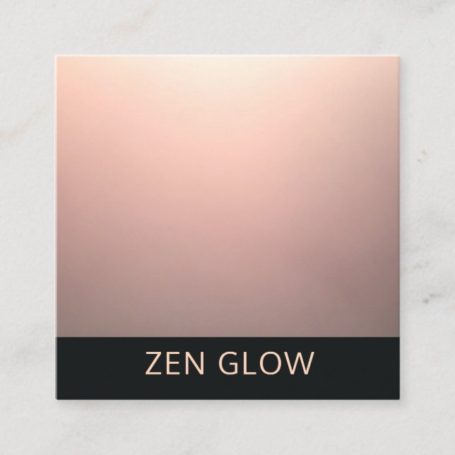Minimalistischer Zen-Glühwärmer Quadratische Visitenkarte (Vorderseite)
