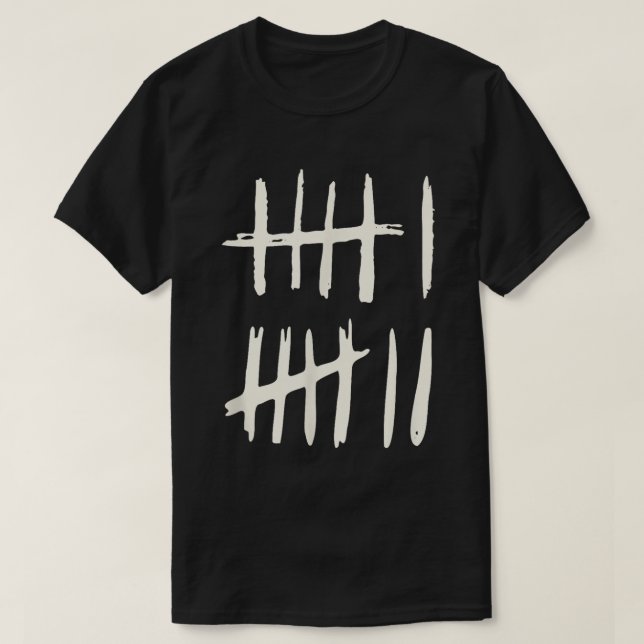 Minimalistisches 6-7-Strichdesign T-Shirt (Design vorne)