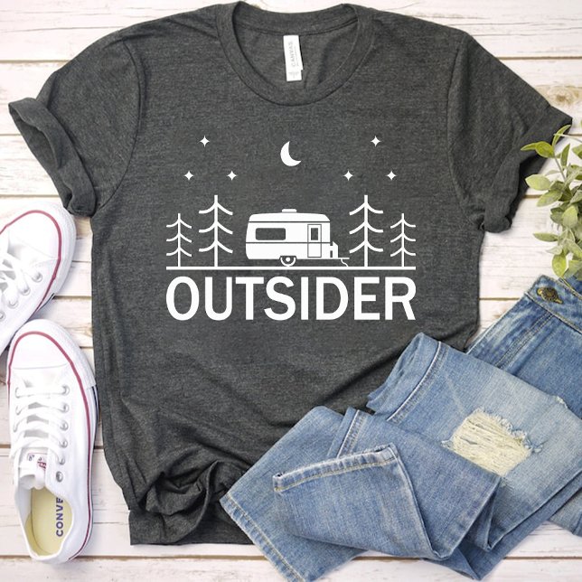 Minimalistisches Abenteuer für Reisende T-Shirt (Outsider minimalist Travel Enthusiast Adventure T-Shirt)