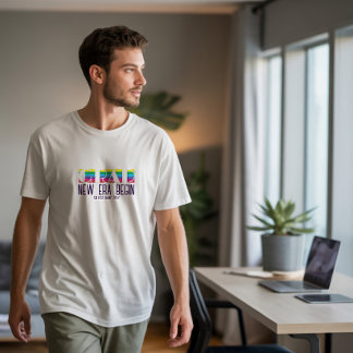 Minimalistisches Abschlussstreifenmuster T-Shirt