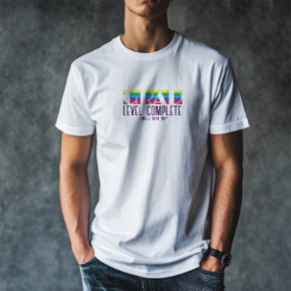 Minimalistisches Abschlussstreifenmuster T-Shirt