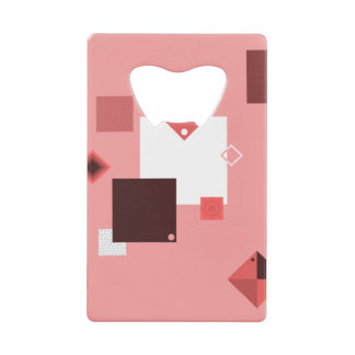 Minimalistisches Abstrakt rosa Design Geldbeutel Flaschenöffner