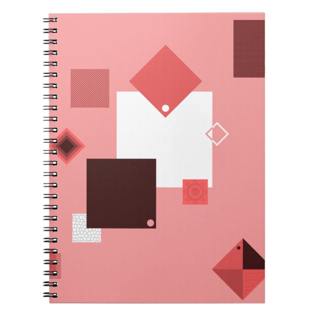 Minimalistisches Abstrakt rosa Design Notizblock (Vorderseite)