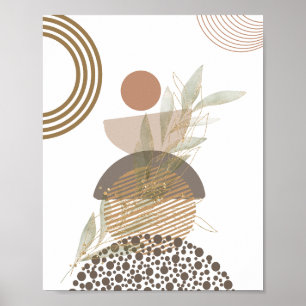 Minimalistisches Abstraktes Boho-Design Poster