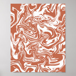 Minimalistisches abstraktes Design mit Cottofarben Poster