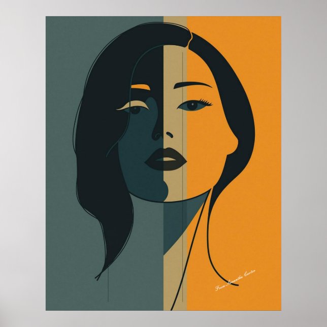 Minimalistisches Abstraktes Frauenfoto - Moderne B Poster (Vorne)