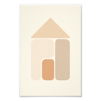Minimalistisches abstraktes Hausposter Fotodruck