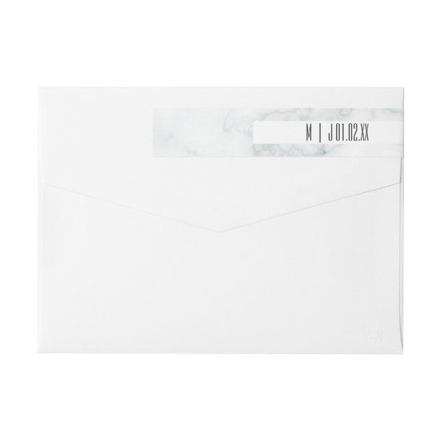 Minimalistisches Abstraktes Hochzeitslogo aus weiß (Rückseite)