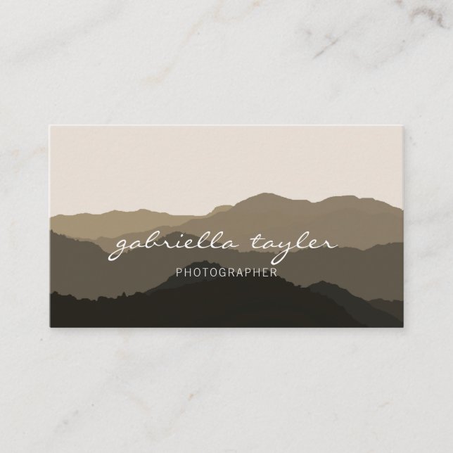Minimalistisches Abstraktes Landschaftsbild Visitenkarte (Vorderseite)