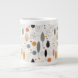 Minimalistisches Abstraktes, neutrales Muster-Dreh Jumbo-Tasse
