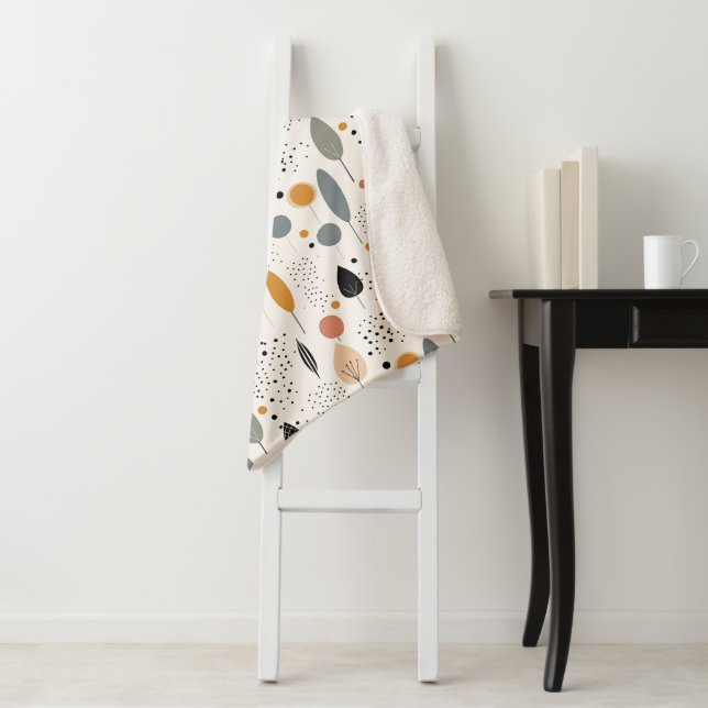 Minimalistisches Abstraktes neutrales Muster Sherpadecke (Beispiel)