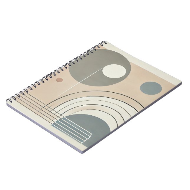 Minimalistisches Abstraktes Notebook Notizblock (Linke Seite)