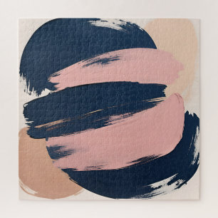 Minimalistisches abstraktes Rosa Navy-Blush