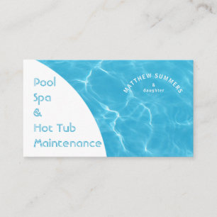 Minimalistisches Abstraktes Schwimmbad Wasser in d Visitenkarte
