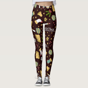 Minimalistisches Abstraktes Weihnachtsmuster Leggings