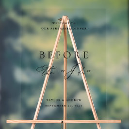 Minimalistisches Acrylic Probe - Begrüßungszeichen Acrylschild