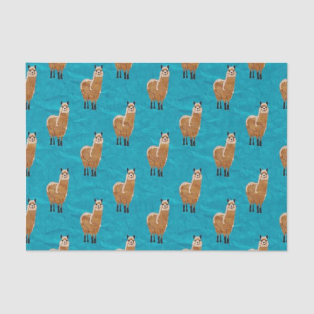 Minimalistisches Alpaca Design Tissue Paper Seidenpapier (Vorderseite)