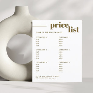 Minimalistisches Antiquitäten-Gold-Weiß-Kühnes-Bea Flyer