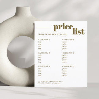 Minimalistisches Antiquitäten-Gold-Weiß-Kühnes-Bea Flyer