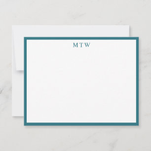 Minimalistisches Aquamarines Quadrat Mitteilungskarte