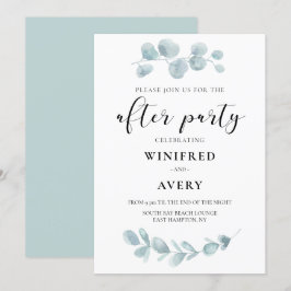 Minimalistisches Aquarell nach dem Party Einladung