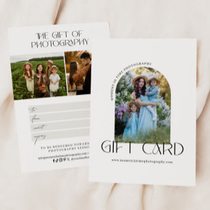 Minimalistisches Arch-Foto-Geschenkgutschein