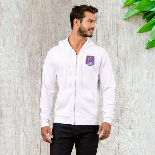 Minimalistisches Avocado-Abzeichen in Lila und Gol Hoodie