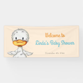 Minimalistisches Baby Duck Gender Neutral Baby Duw Banner
