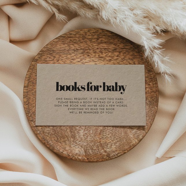 Minimalistisches Baby-Duschbuch Visitenkarte (Von Creator hochgeladen)