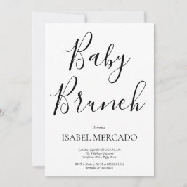 Minimalistisches Baby Dusche Baby Brunch Einladung