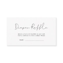 Minimalistisches Baby Dusche-Windel-Gewinnschein