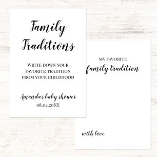 Minimalistisches Baby Duwer Family Tradition Spiel Karte