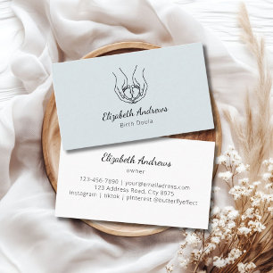 Minimalistisches Baby-Handlogo - Birth Doula, Heba Visitenkarte