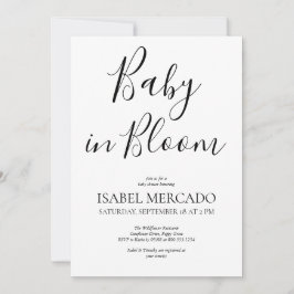 Minimalistisches Baby in Bloom Einladung