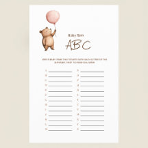 Minimalistisches Baby-Name-ABC-Spiel Flyer