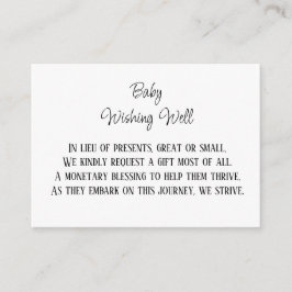 Minimalistisches Baby wünscht einen guten Geldbeit Begleitkarte