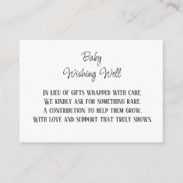 Minimalistisches Baby wünscht einen guten Geldbeit Begleitkarte
